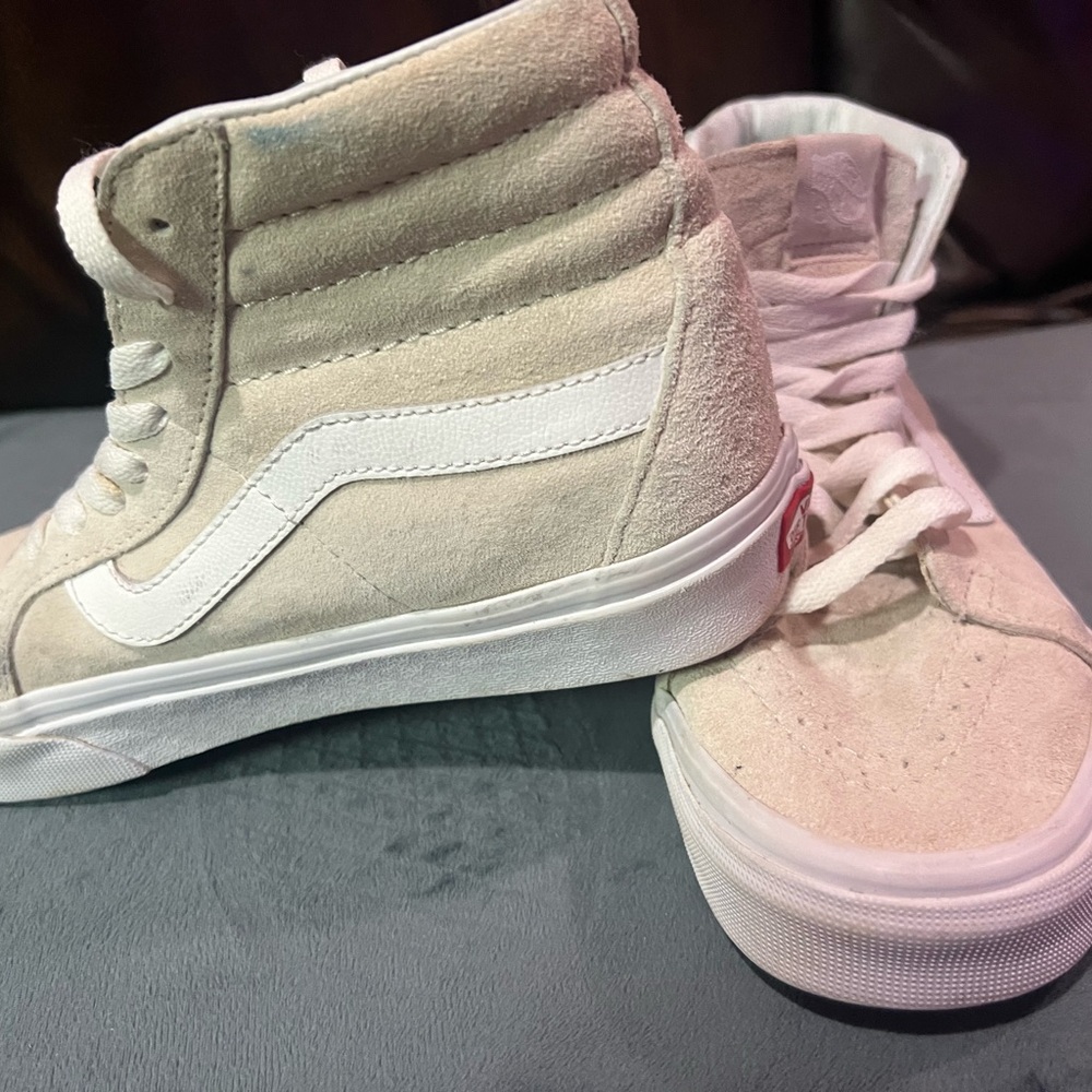Vans Unisex Size 5.5M 7W SK8-Hi Reissue Oatmeal Beige Suede Sneakers Shoes